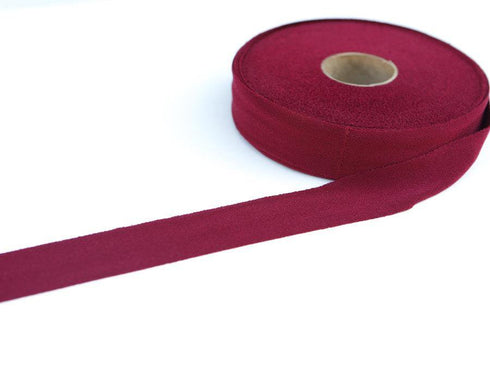 Dark Red Crepe Knit Bias Tape  1.25 inches wide x 26 yards  BST00027